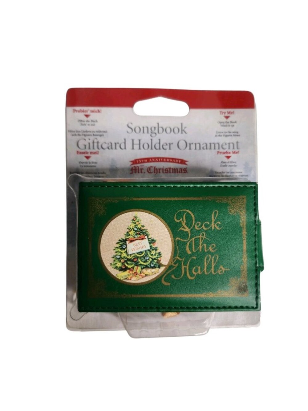 Mr. Christmas Musical Animated Gift Card Holder Ornament 2008 Holiday New